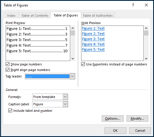 How To Make Automatic Table Of Figures In Word