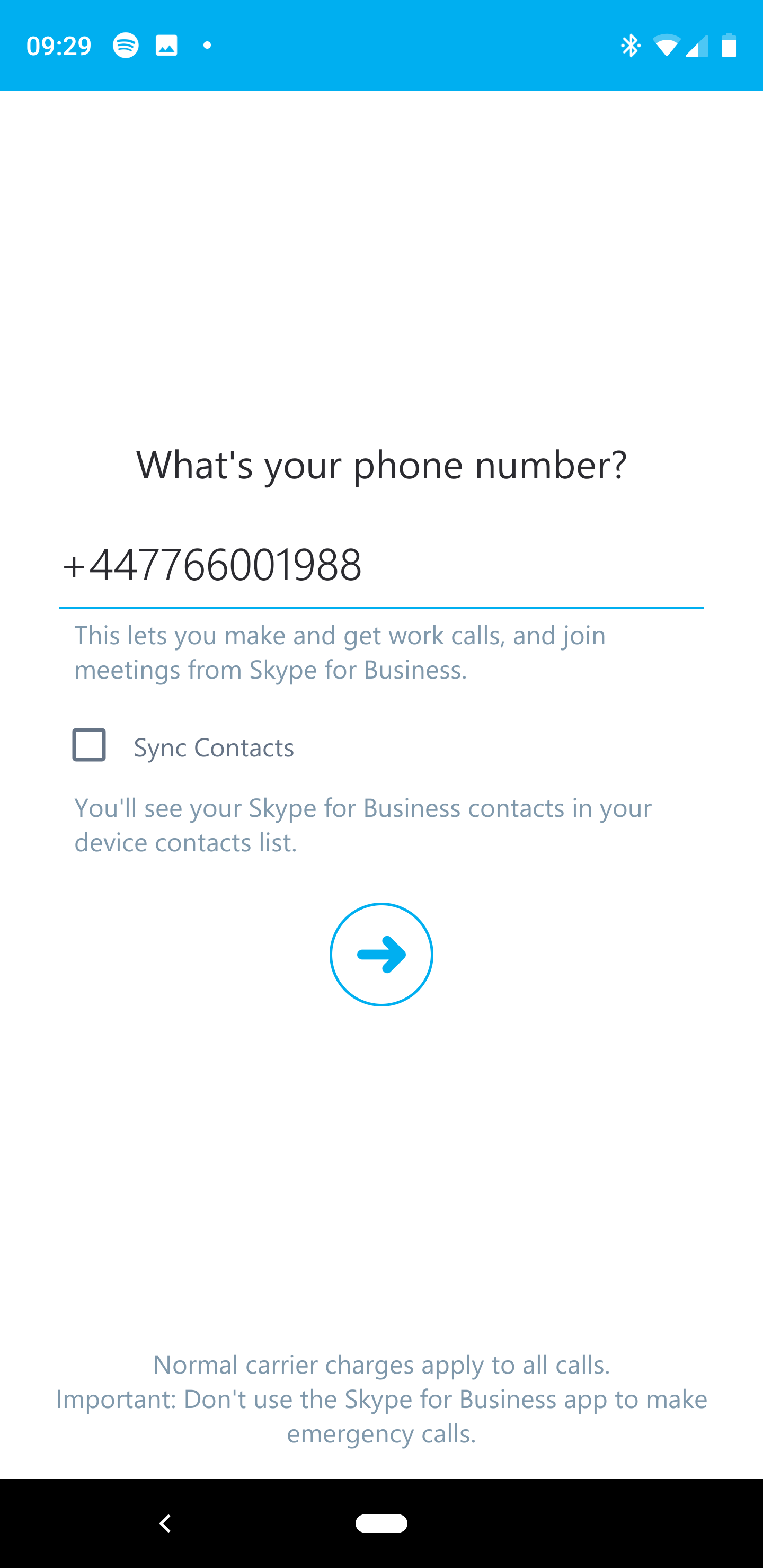 make a phone call from skype for business