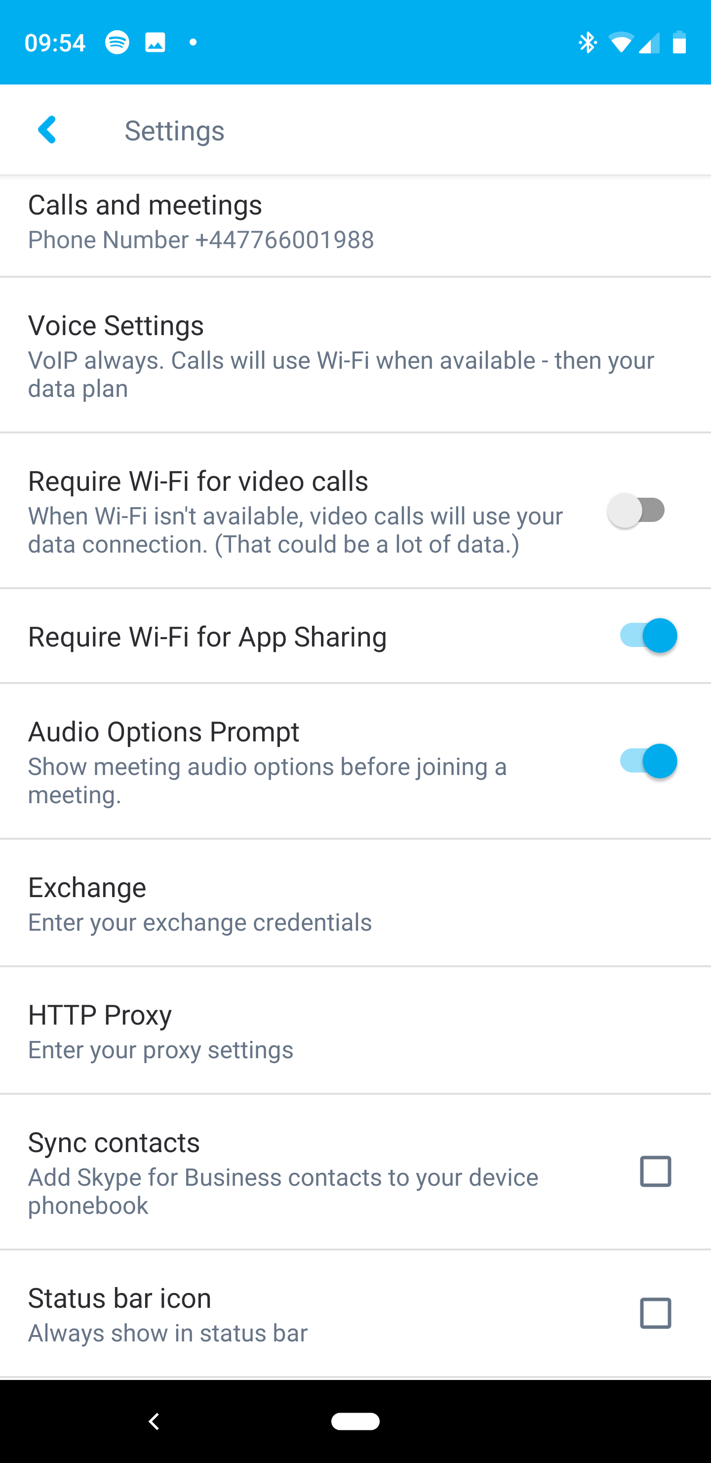setting up skype for business app proxy setting advanced