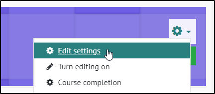 click cog and then edit settings