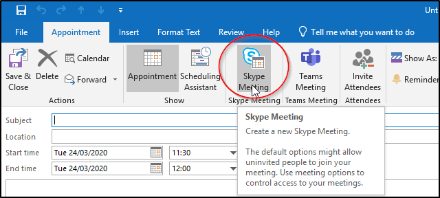 Skype meeting