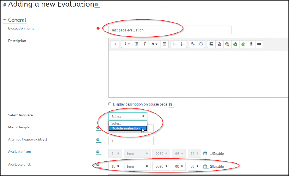 adding evaluation