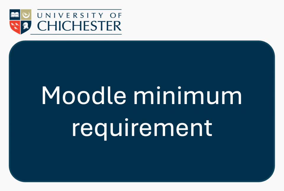Moodle minimum requirements button