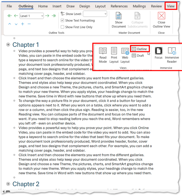 Word – Page view options – UOC – Help