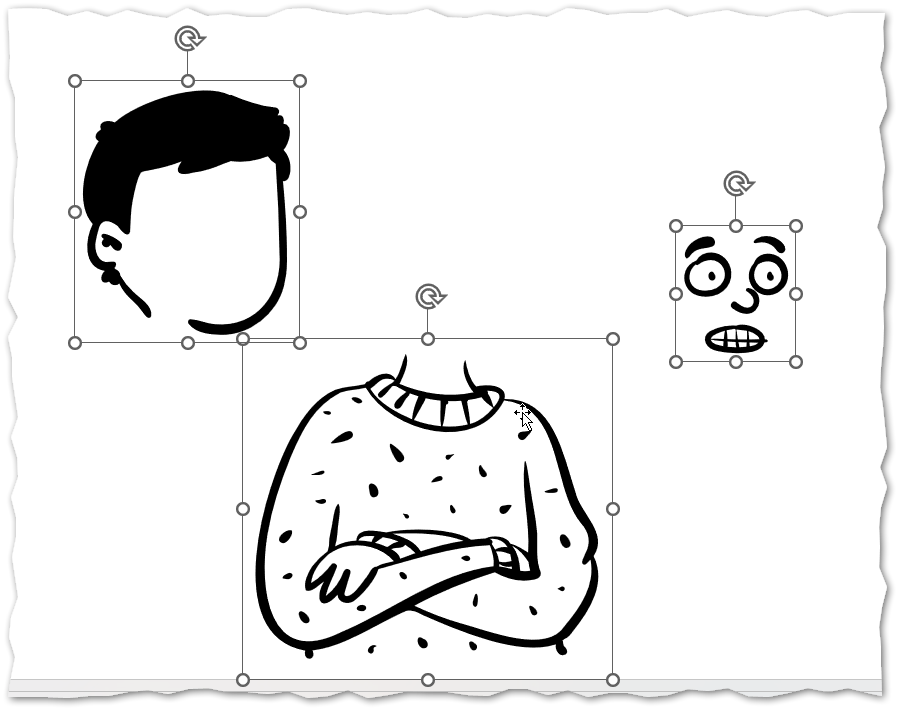 this image shows multiple objects on a slide selected.